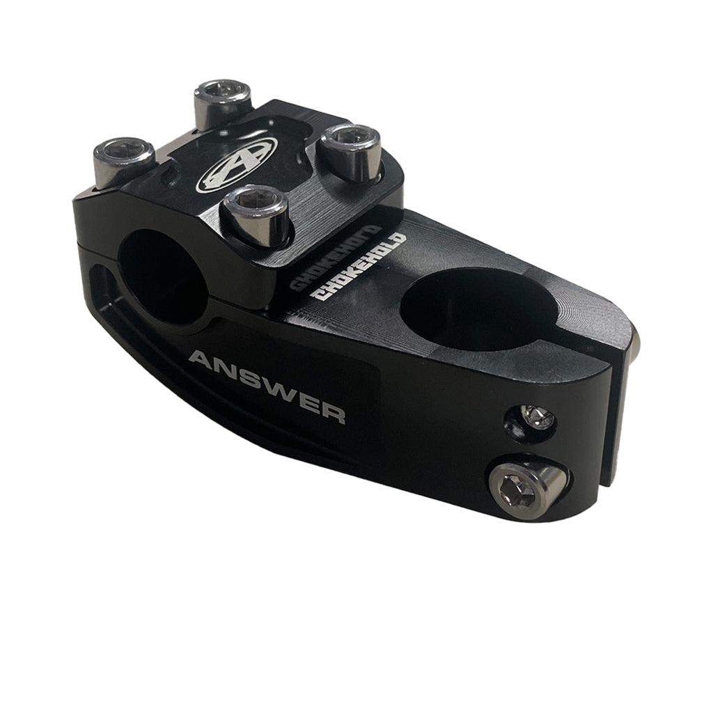 AnswerBMX Chokehold Stem - 22.2mm Clamp, 50mm Reach, Black BMX Bike Handlebar Stem for BMX Racing & Freestyle Riding