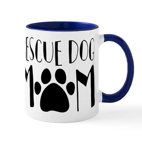 White/Navy Inside - Rescue Dog Mom