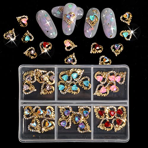 Heart Shape Nail Charms 30PCS/Box