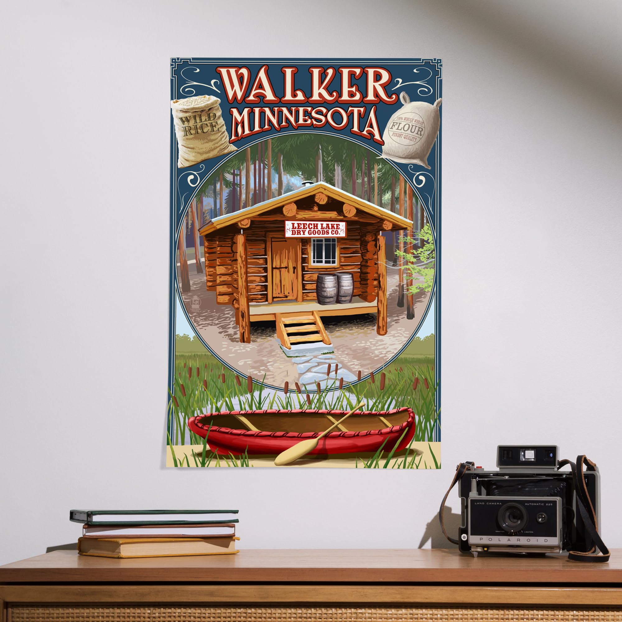 Lantern Press 16x24 Inch Giclee Art Print - Walker Minnesota General Store Scene Wall Decor - Perfect for Living Room, Bedroom & Office