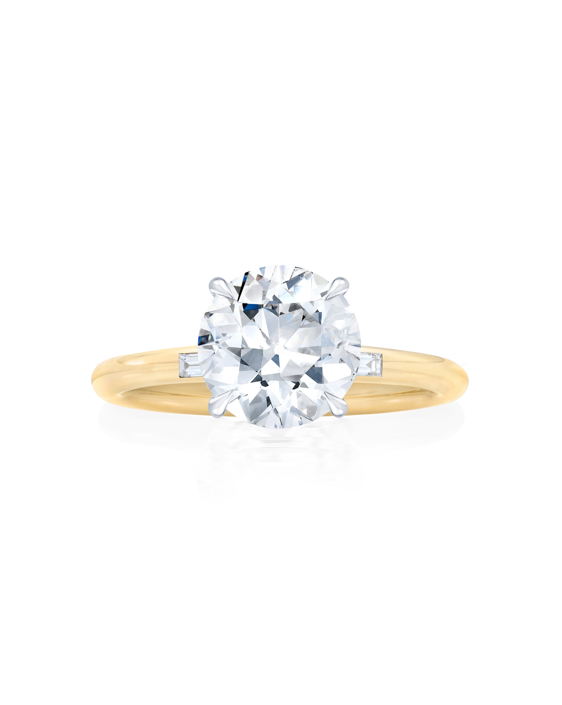 Elegant Cloud Inlay Baguette Ring - Vintage Inspired Stackable Jewelry for Women - Perfect for Weddings, Anniversaries & Everyday Wear