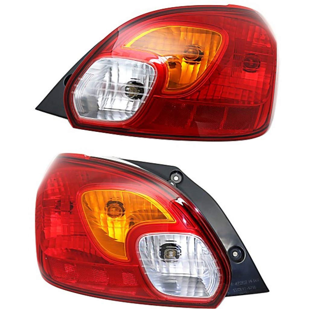2014-2015 Mitsubishi Mirage Tail Light Assembly - DOT Certified LED Brake Lights w/Bulbs (Driver & Passenger Side) | Direct Replacement for MI2800136 | Perfect for Night Driving & Enhanced Safety