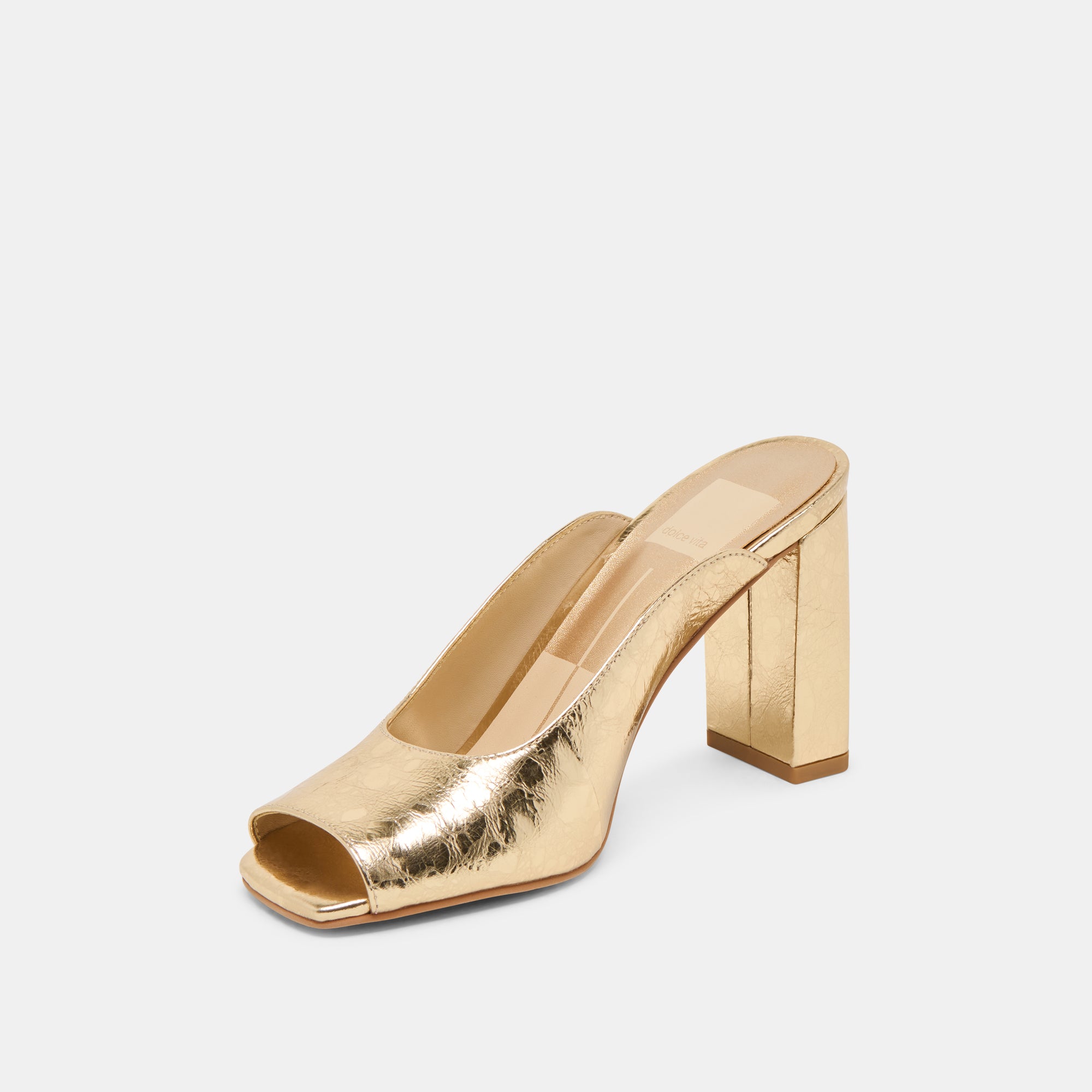 SABELA Women's Gold Distressed Leather Heels - Elegant High Heel Sandals for Parties, Weddings & Evening Events