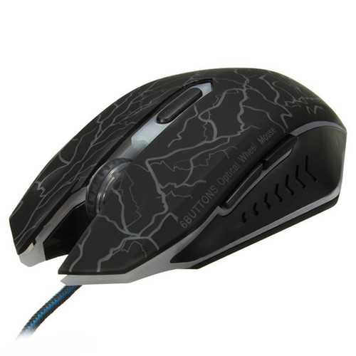 7 LED RGB Colorful Optical 2400DPI 6 Buttons USB Wired Gaming Mouse for PC Laptop - Perfect for FPS, MMO, and Office Work