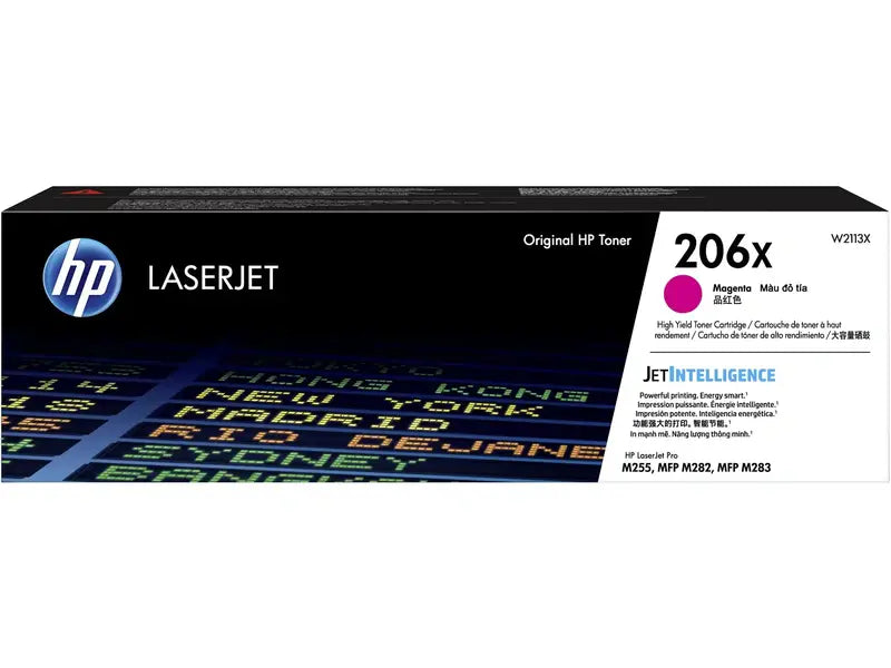 HP 206X Magenta High Yield Toner Cartridge - Compatible with HP M283fdw & M255dw Printers - Ideal for Home Office & Small Business Printing Needs