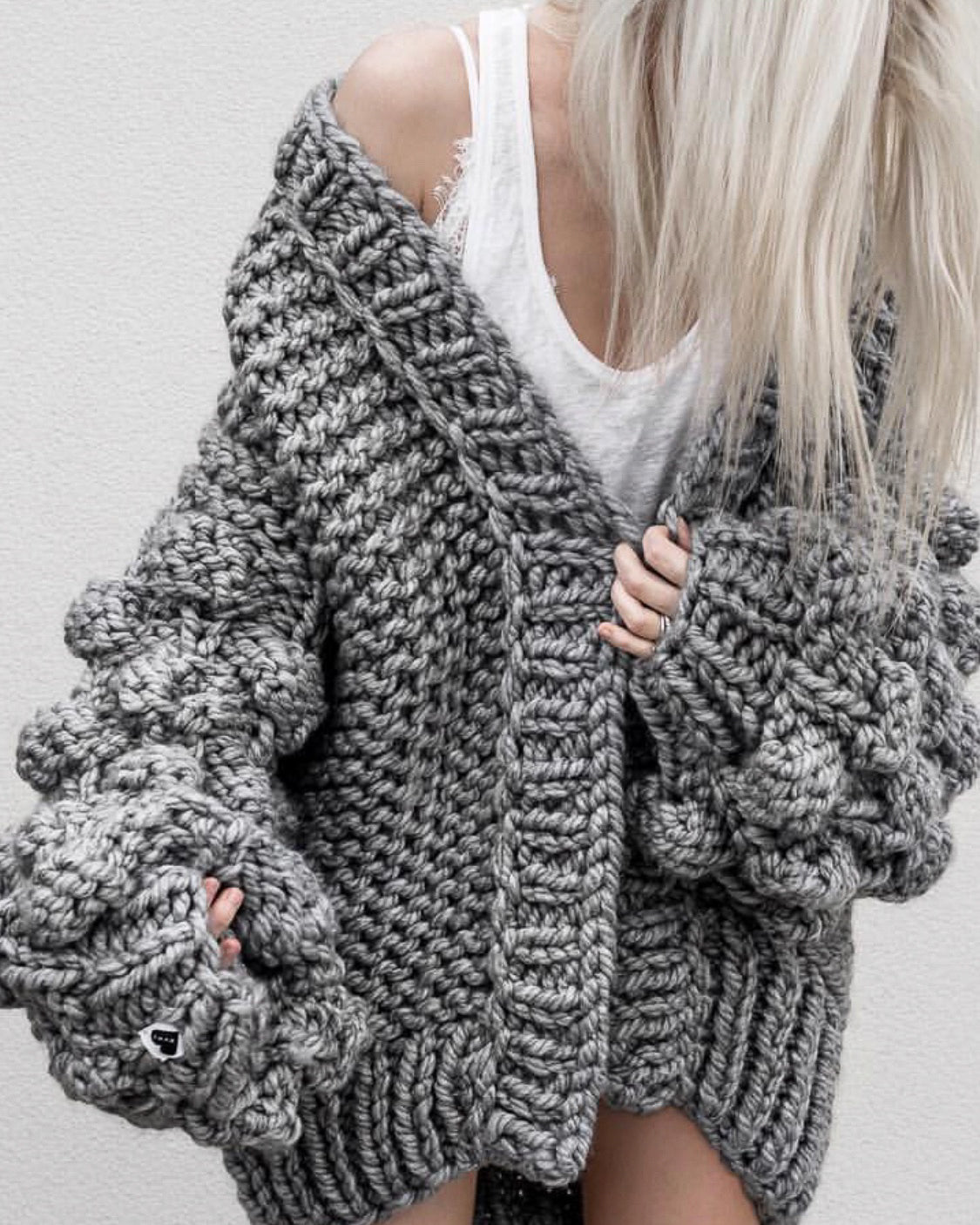 Stylish Bubble Sleeve Cardigan for Women - Soft Knit Open Front Sweater | Perfect for Office, Date Night & Casual Outfits
