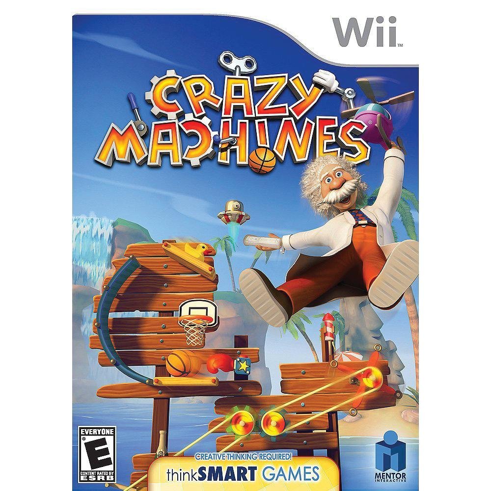 thinkSMART Crazy Machines Game for Nintendo Wii - Fun Physics Puzzle Challenges for Kids & Adults - Perfect for Family Game Nights & Brain Training