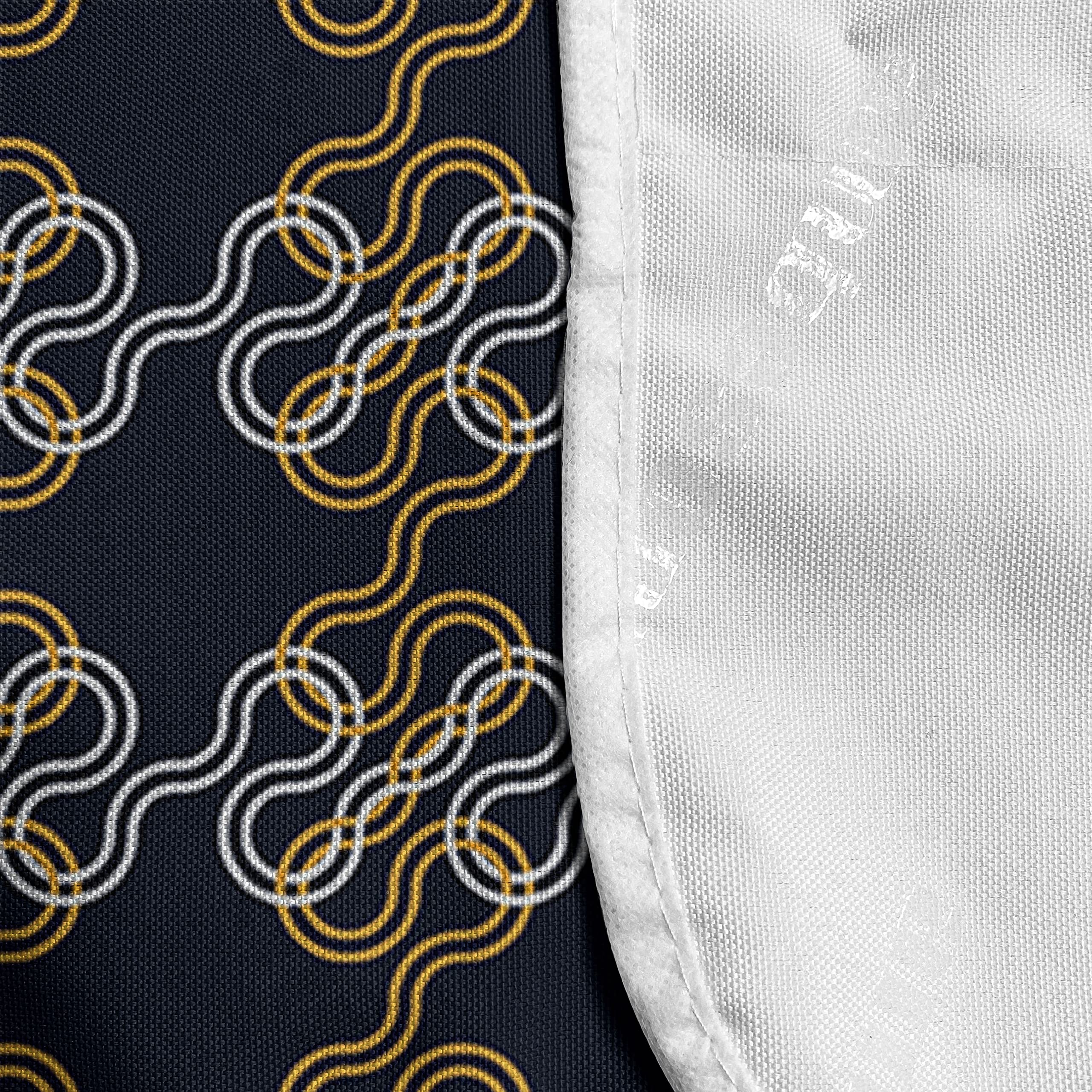 Ambesonne Modern Abstract Microwave Cover with Interlacing Lines & Knots Design - Water Resistant Kitchen Organizer with Pockets - 36