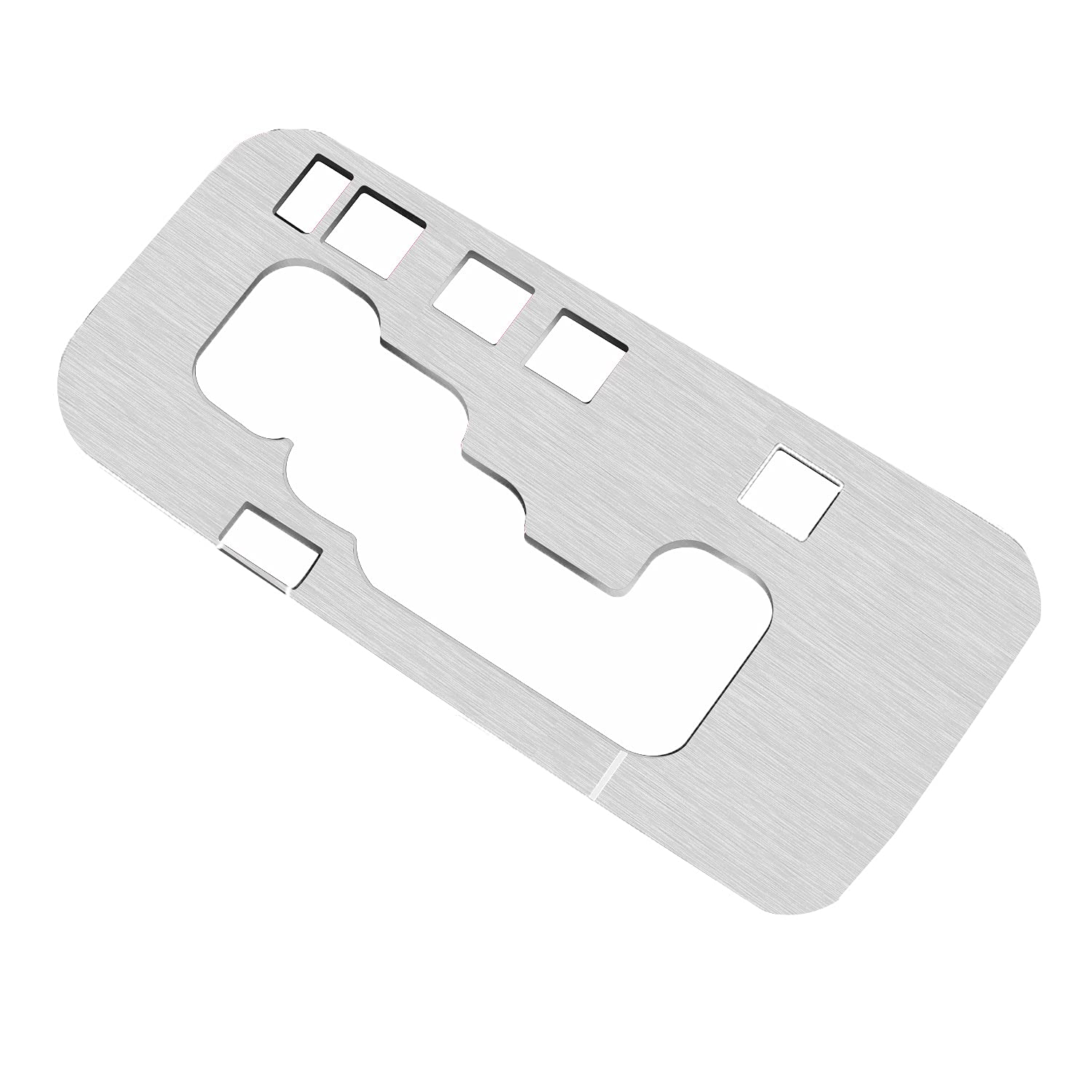 Jeep Wrangler Gear Shift Box Frame Cover Trim Sticker - Aluminum Inner Accessories Protection Compatible with 2012-2018 Models (Silver) | Interior Upgrade & Off-Road Protection