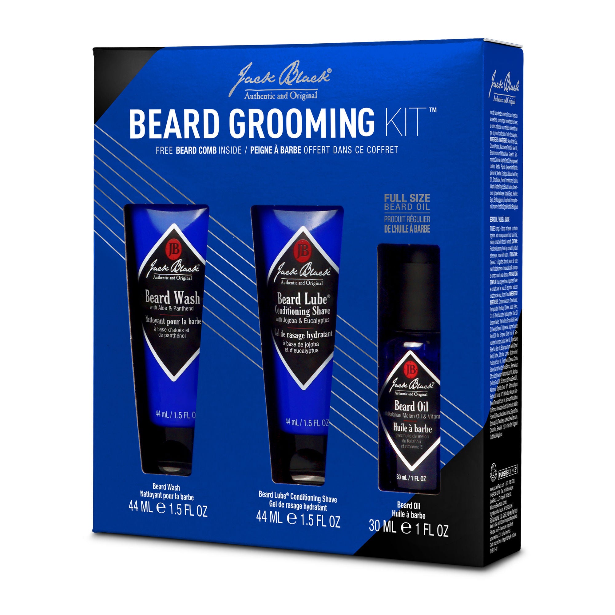 Premium Beard Grooming Kit for Men - Natural Beard Oil, Wooden Comb & Mustache Scissors Set - Perfect for Daily Beard Care & Styling at Home or Travel