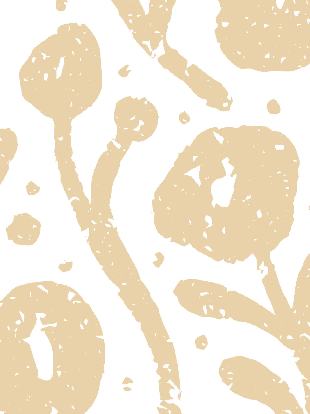 Eleanor White Ground Wallpaper by Sugar Paper Hay - Elegant Floral Peel and Stick Wallpaper for Bedroom, Living Room & Nursery Decor