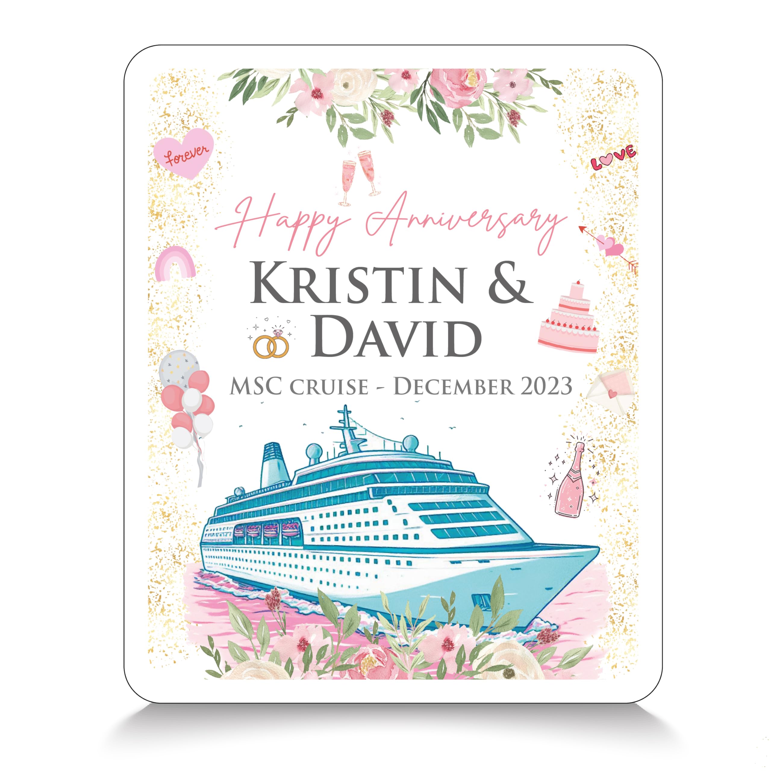 Custom Cruise Cabin Door Magnets for Birthday, Anniversary & Events - Personalized Medium-Sized Magnetic Decor for Cruise Ship Cabin Doors - Perfect for Celebrations, Gifts & Cruise Door Decorations