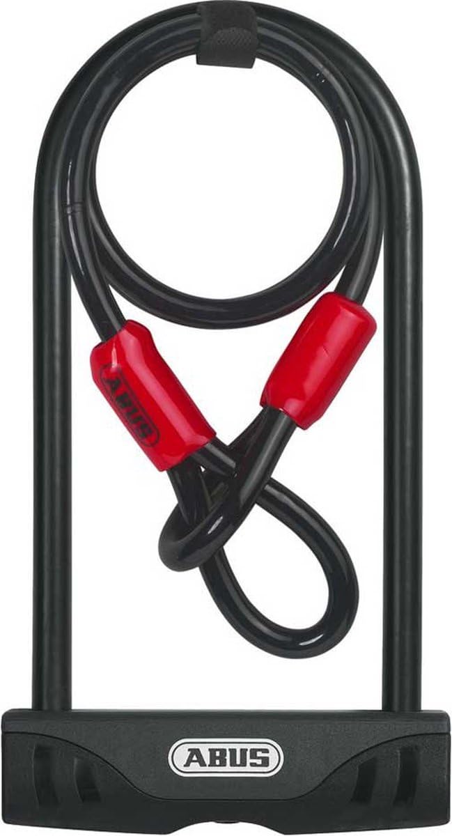 ABUS Facilo 32/150HB230 Heavy Duty U-Lock Bike Lock with USH32 Bracket & 10/120 Cobra Security Cable - Level 7 Double Locking System - 230mm Shackle Height - Perfect for Urban Commuting, Bike Parking & Theft Protection