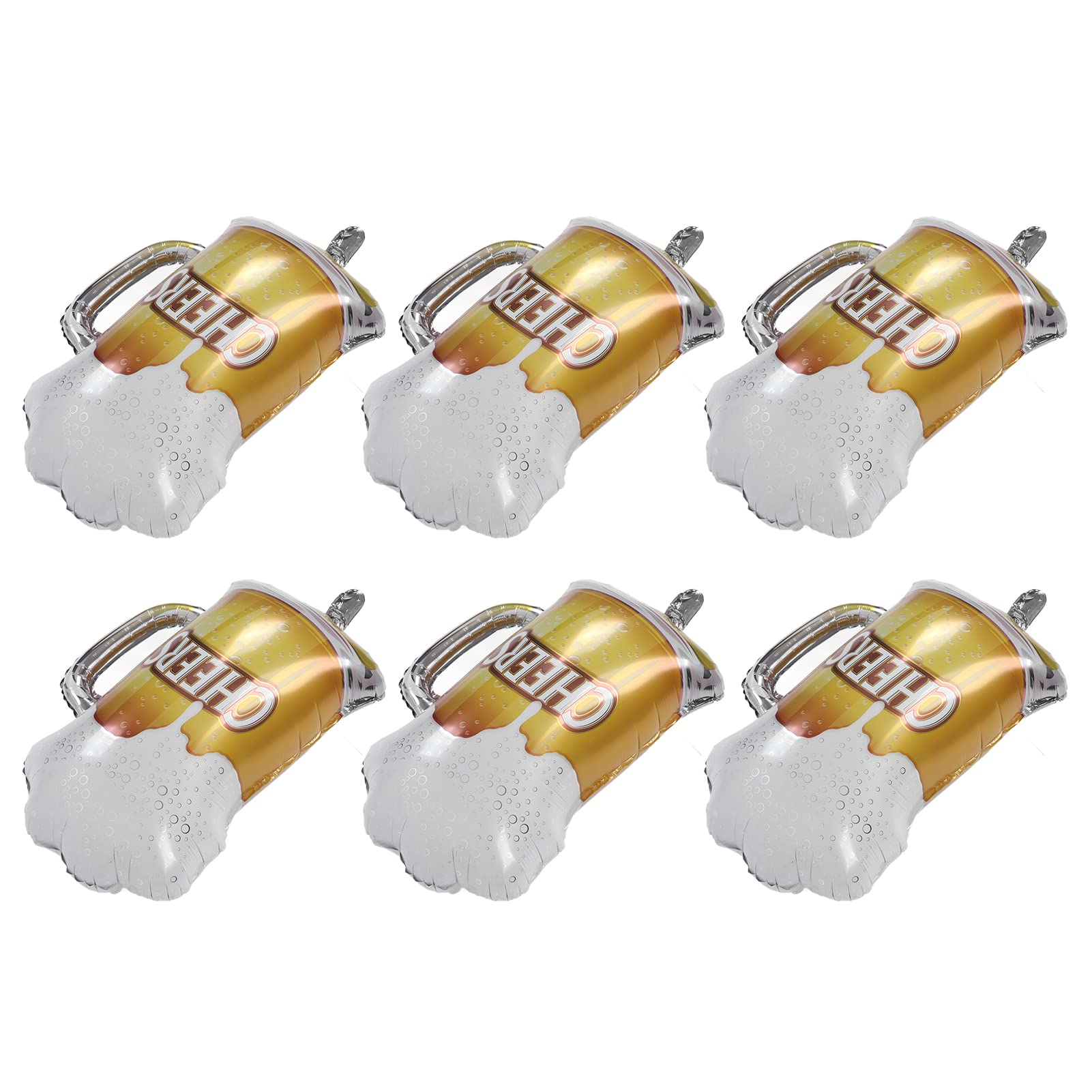 SWOQ Beer Mug Balloon - Durable Reusable Aluminum Foil Party Decorations for Anniversary, Birthday & Wedding - Cheers Balloons for Bar, Pub & Party Background Decor