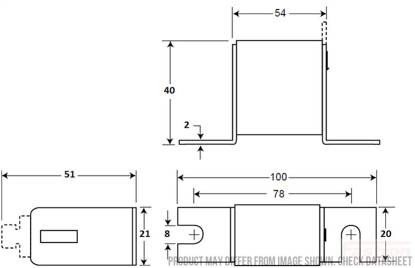 Semiconductor Fuse 50A 690VAC 200kA Panel Mount Size 000 (78mm Hole Centers) - F170M1314 for Industrial Electrical Panels & Power Distribution Systems