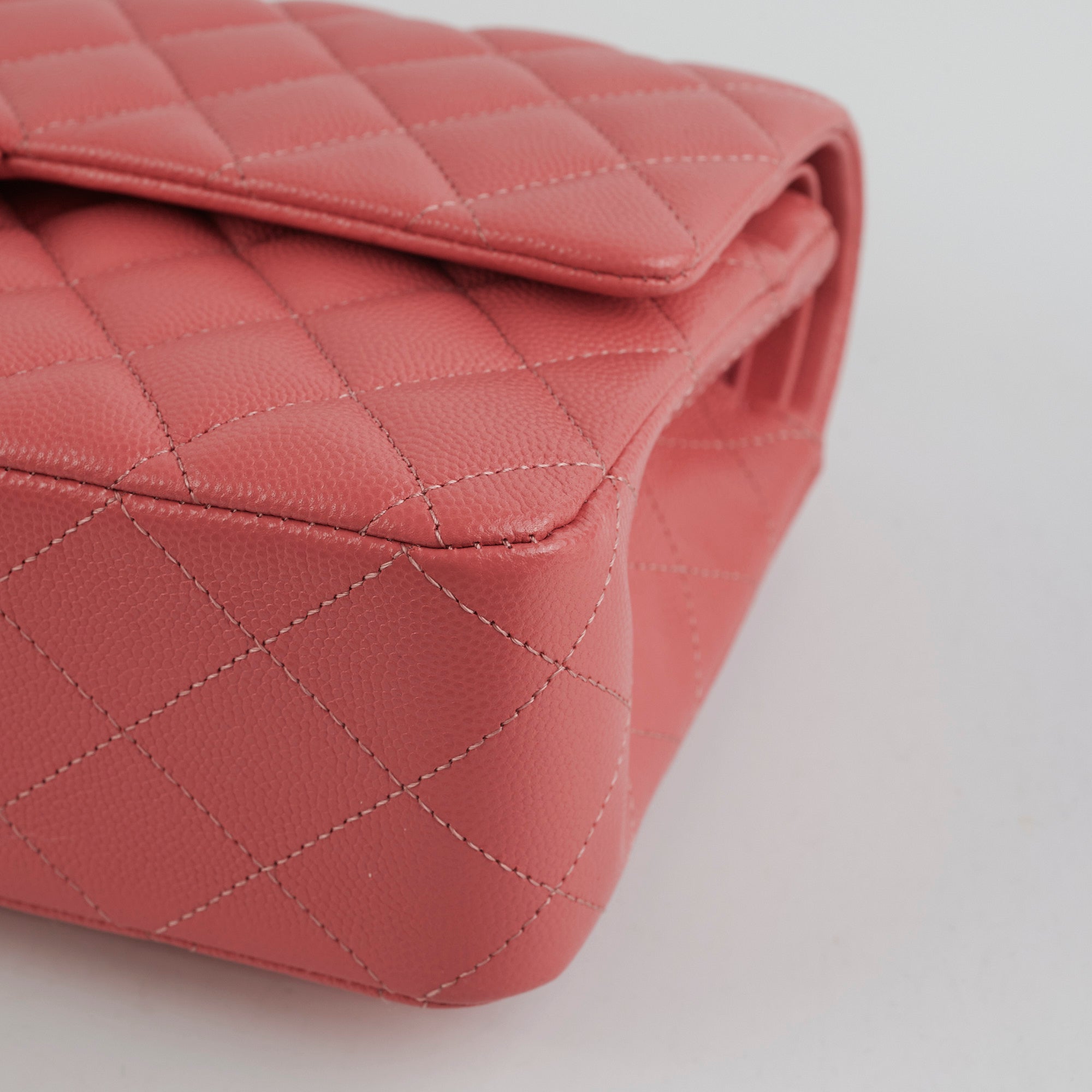 Chanel Caviar Leather Medium/Large Double Classic Flap Bag in Pink - Luxury Handbag for Women, Perfect for Parties, Weddings & Everyday Elegance