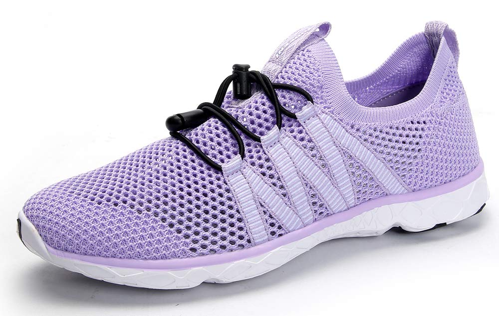 SUOKENI Women's Quick Dry Slip On Water Shoes - Lightweight Aqua Socks for Beach, Pool, Surfing & Water Sports | Barefoot Swim Shoes for Women