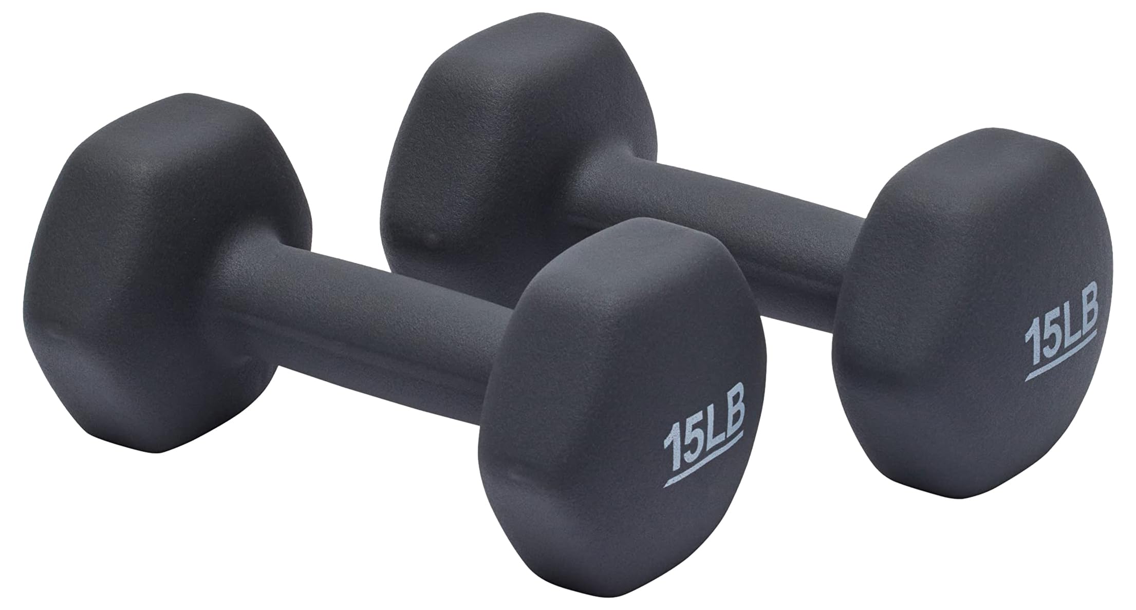 Amazon Basics Neoprene Dumbbell Hand Weights - 2-Pack, 5-50 lbs Options for Home Gym, Strength Training & Fitness Workouts | Non-Slip Grip, Durable for Cardio, Yoga & Weight Lifting