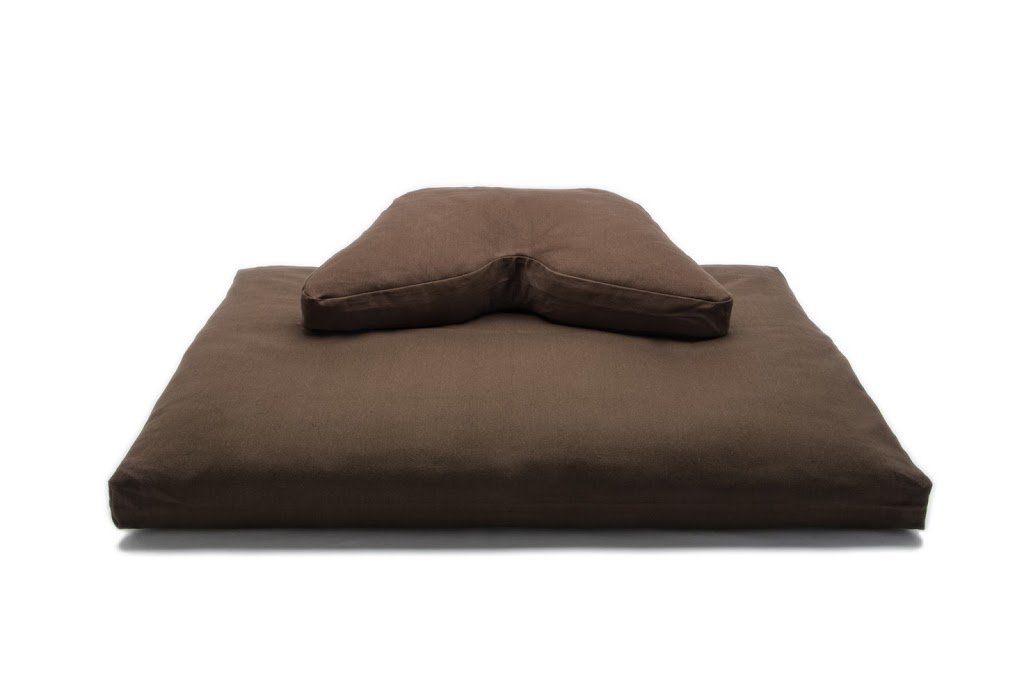 Organic Buckwheat Hull Meditation Cushion Set - Low Lift Cosmic Cushion & Cotton Batting Zabuton for Yoga, Zen Sitting, and Home Decor (Eco-Friendly & Comfortable)