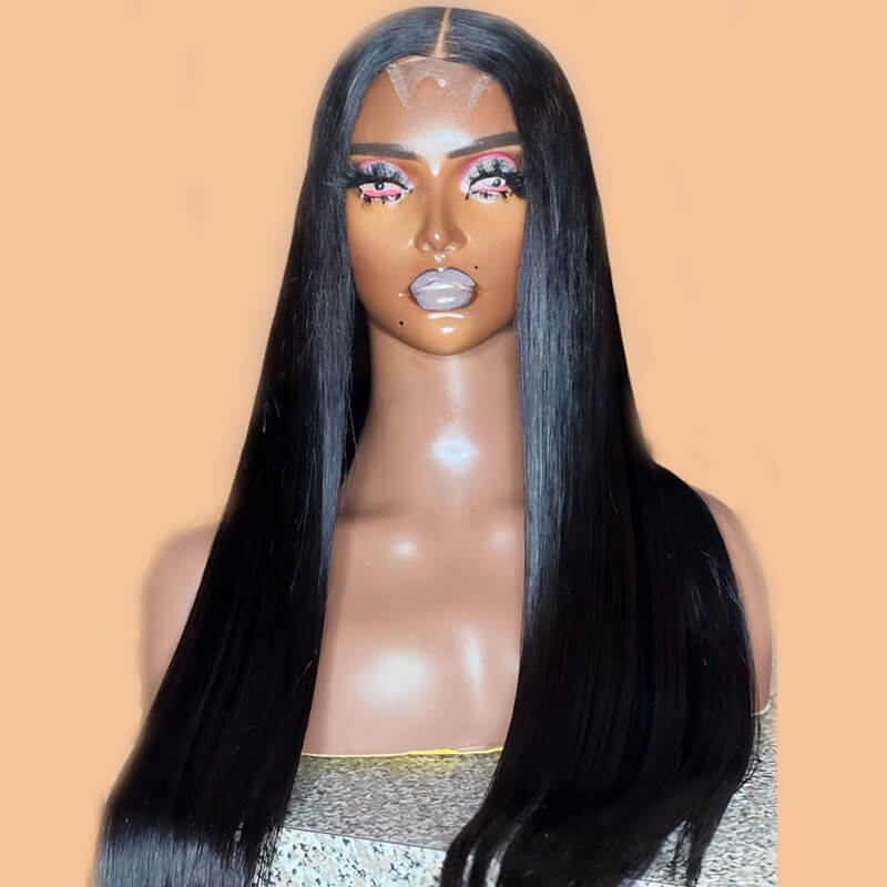 Eullair Kim K 2x6 Lace Closure Wig - Deep Part Human Hair Wig with Transparent Lace for All Hair Textures | Perfect for Daily Wear, Parties & Special Occasions