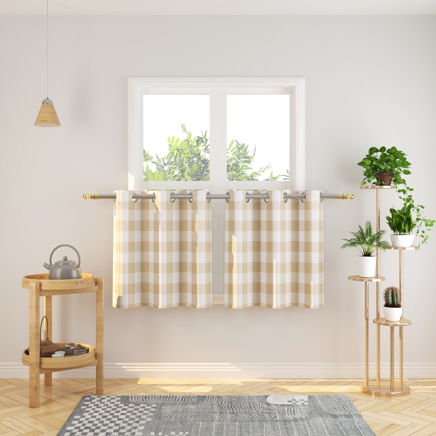 Buffalo Check Kitchen Curtains 24