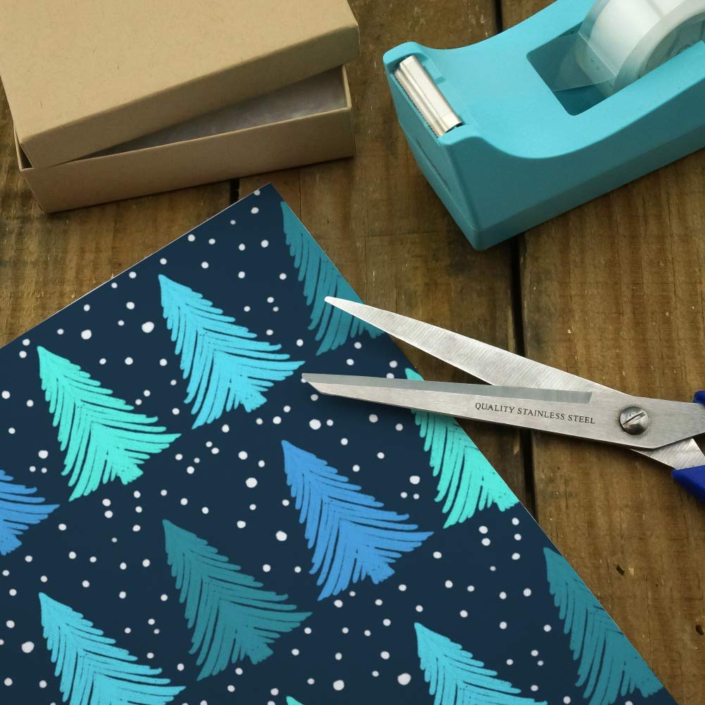 Christmas Snowy Trees Gift Wrap Paper Rolls - Festive Holiday Wrapping for Presents, Gifts & Decorations - Perfect for Christmas Presents, Party Favors & Home Decor