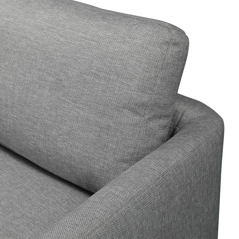 TIANA 3-Seater Sofa with Left Chaise - Modern Grey L-Shaped Sectional Couch for Living Room, Lounge & Small Spaces
