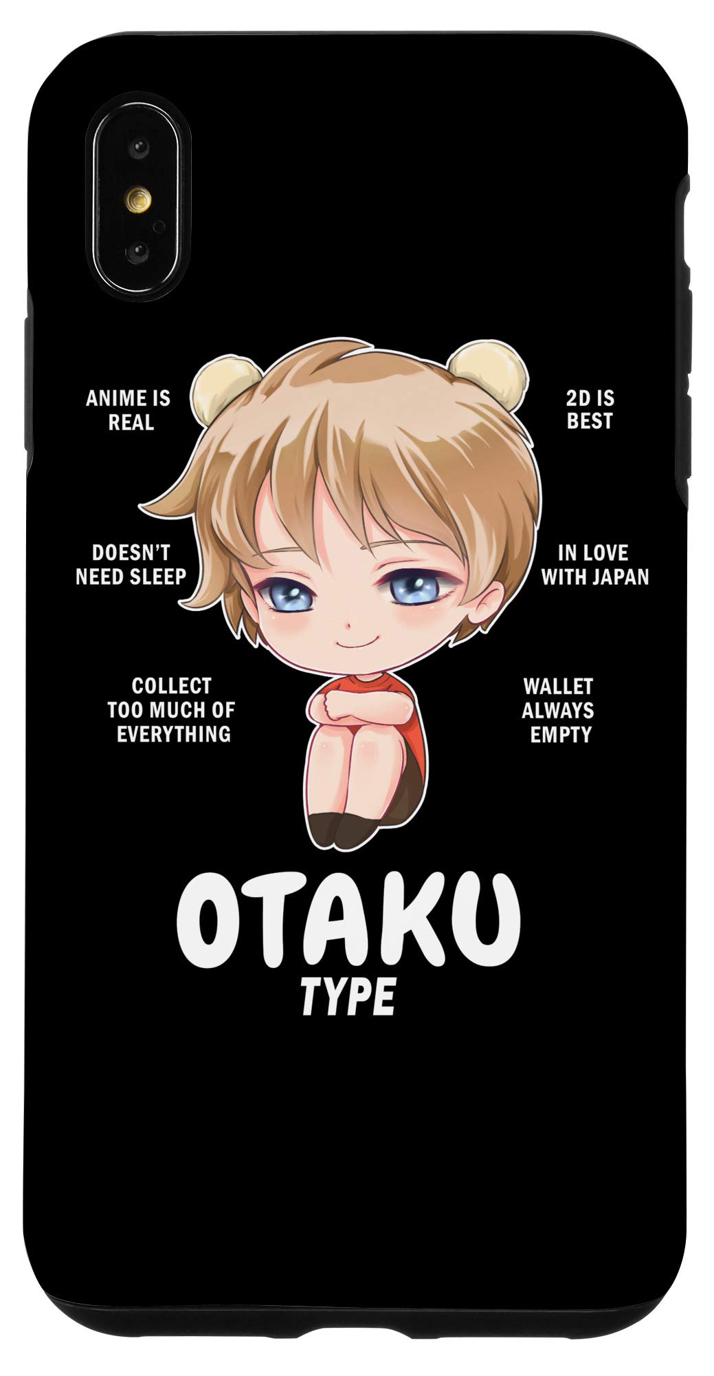 iPhone XS Max Anime Phone Case - Cute Kawaii Manga Design for Otaku Fans - Perfect Gift for Anime Lovers & Meme Enthusiasts - Great for Daily Use, Cosplay Events & Anime Conventions