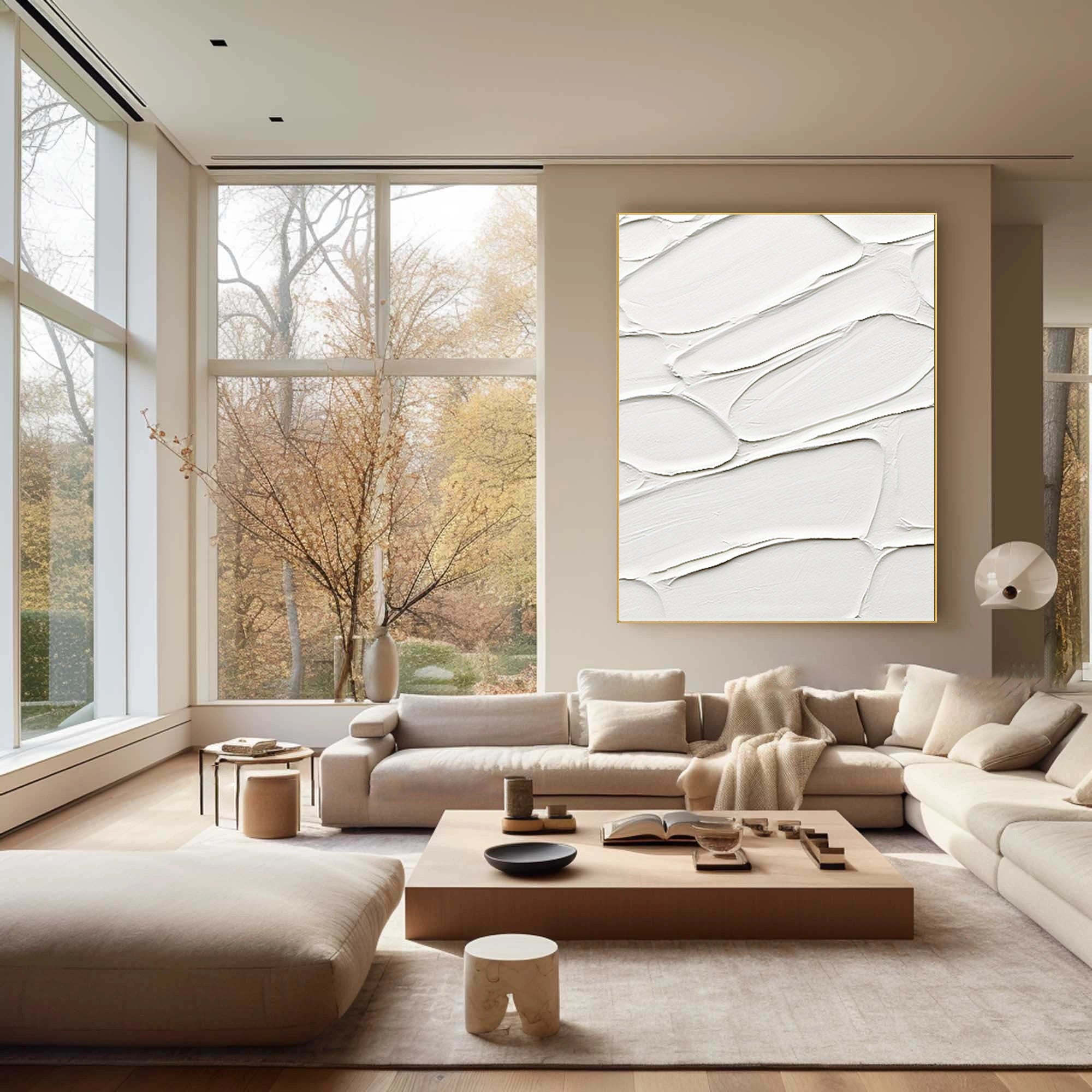 Minimalist Textured Plaster Art Painting - Modern Abstract Wall Decor #MM098 | Perfect for Living Room, Bedroom & Office