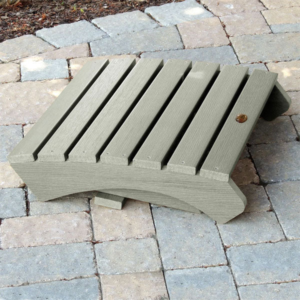 Premium Outdoor Folding Adirondack Ottoman - Waterproof Patio Footrest & Garden Lounge Chair Accessory for Deck, Poolside & Backyard Relaxation