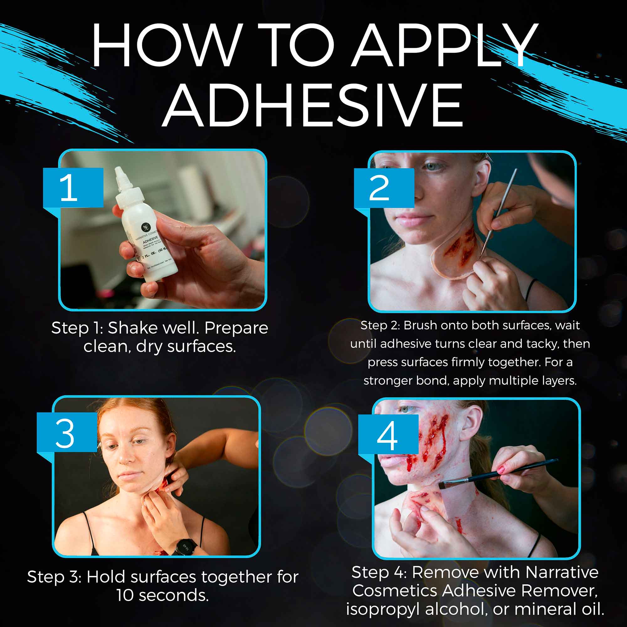 Skin Safe Water Based Medical Grade Adhesive - Hypoallergenic Surgical Glue for Wound Care & Prosthetics | Ideal for Sensitive Skin & Medical Applications