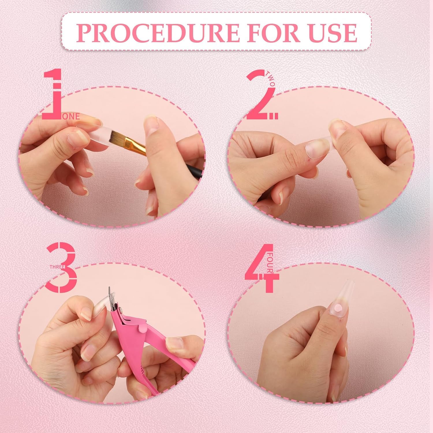 Professional Acrylic Nail Clippers & False Nail Tip Cutter Kit - 240pcs Clear False Nails Tips, Adhesive Putty & Nail Stand for Home Salon & DIY Nail Art | Perfect for Manicures, Pedicures & Nail Extensions