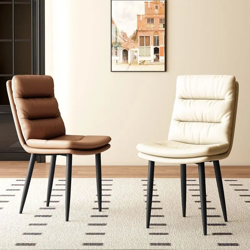 Luxury Comfort Style Designer Dining Chair - Modern Upholstered Accent Chair for Kitchen, Dining Room, and Home Decor