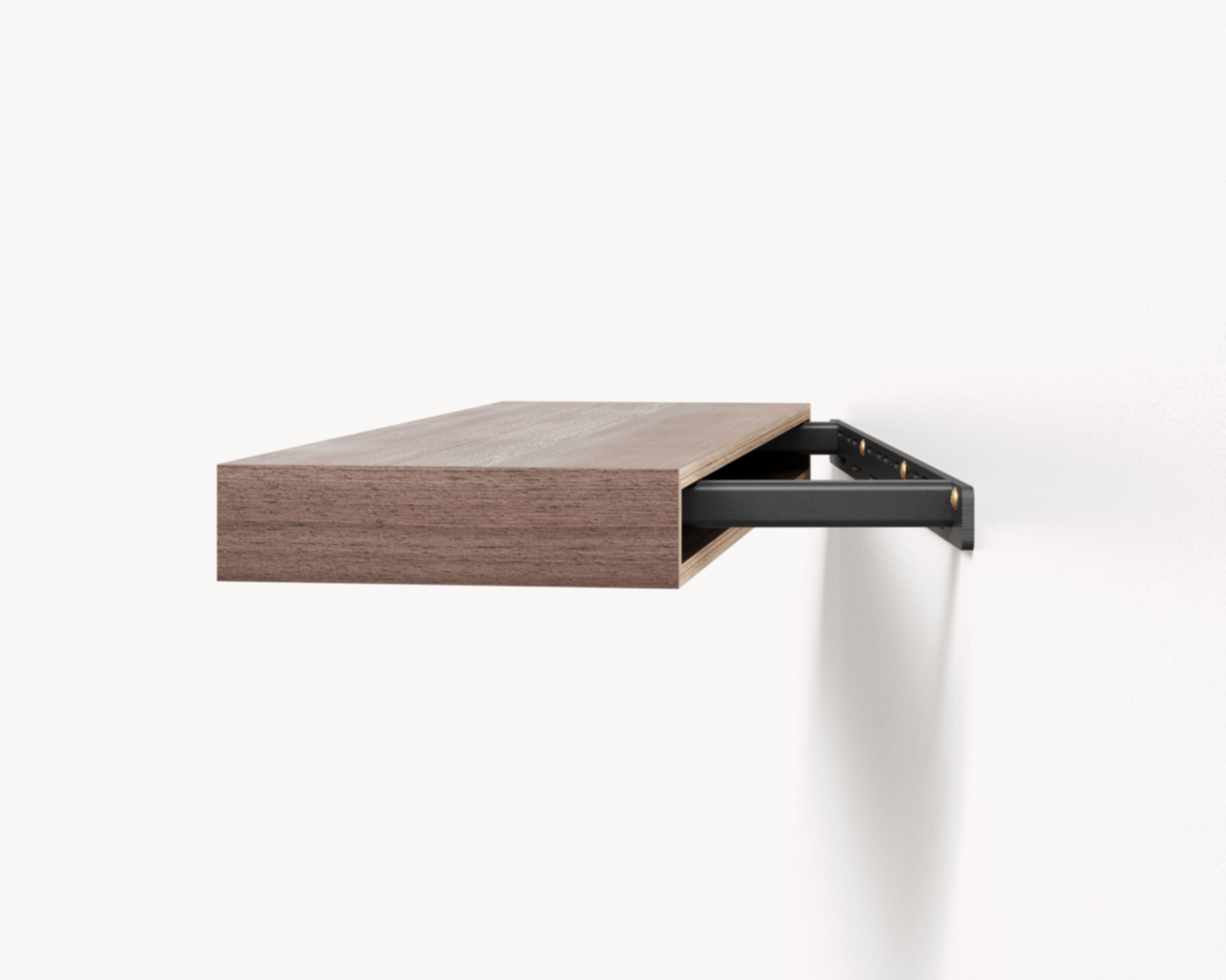 Aksel Hollow Core HD Floating Shelf Bracket - Heavy Duty Wall Mounted Shelving Support for Home & Office Organization - Perfect for Living Room, Bedroom, Kitchen Storage