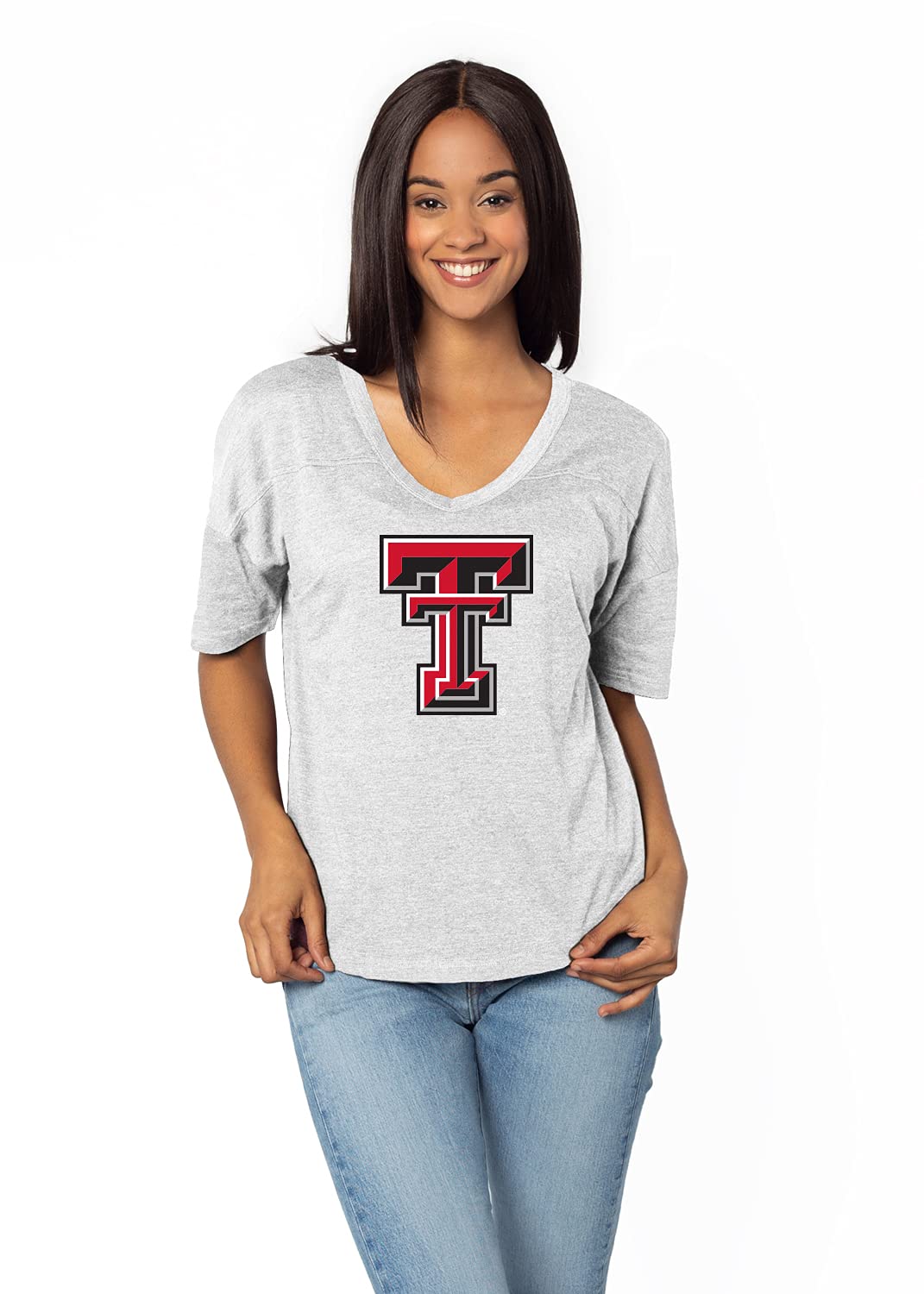 UG Apparel Women's V-Happy Jersey - Comfortable V-Neck T-Shirt for Casual Wear, Workout & Everyday Outfits | Soft Breathable Fabric | Trendy Fashion Top for Women