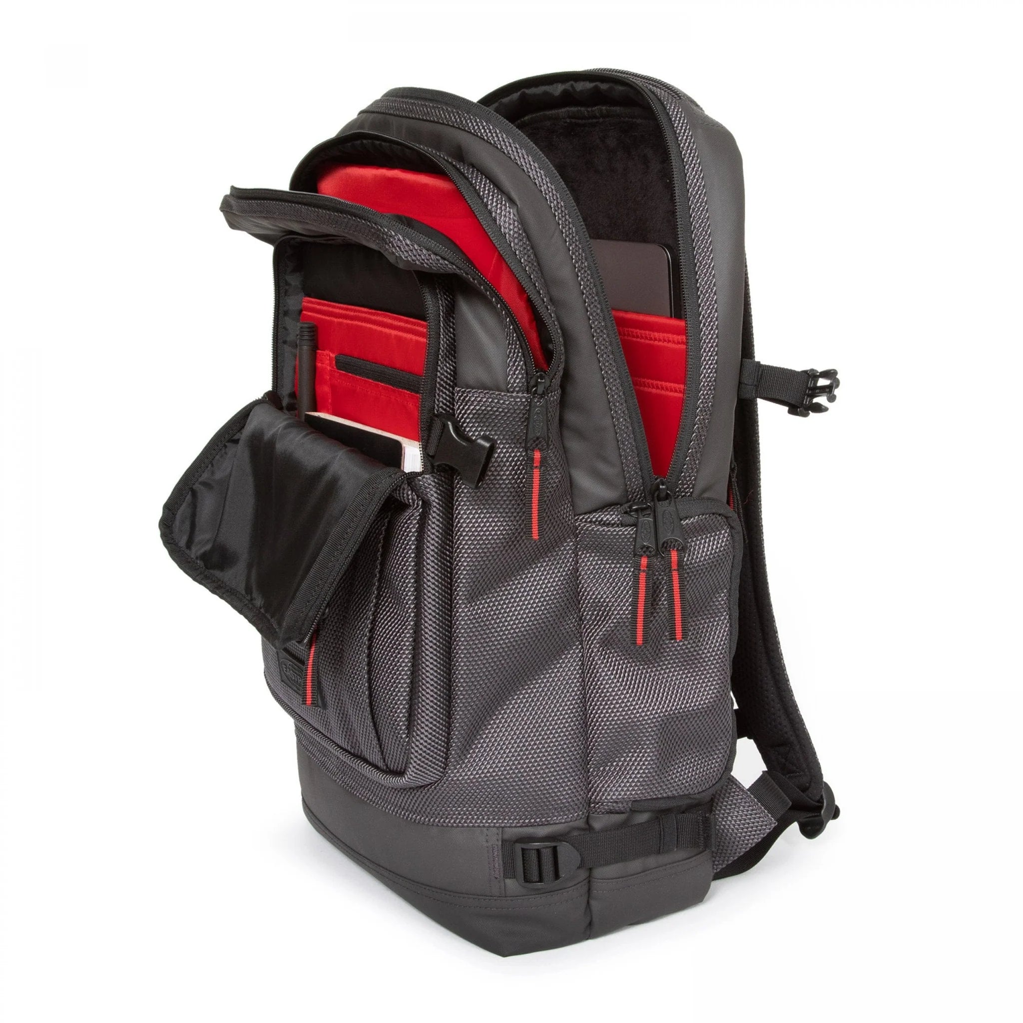 Eastpak Tecum L CNNCT Backpack - Lightweight Laptop Backpack for Work & Travel, Durable Water-Resistant Material, Accent Grey - Perfect for Commuting, College & Outdoor Adventures