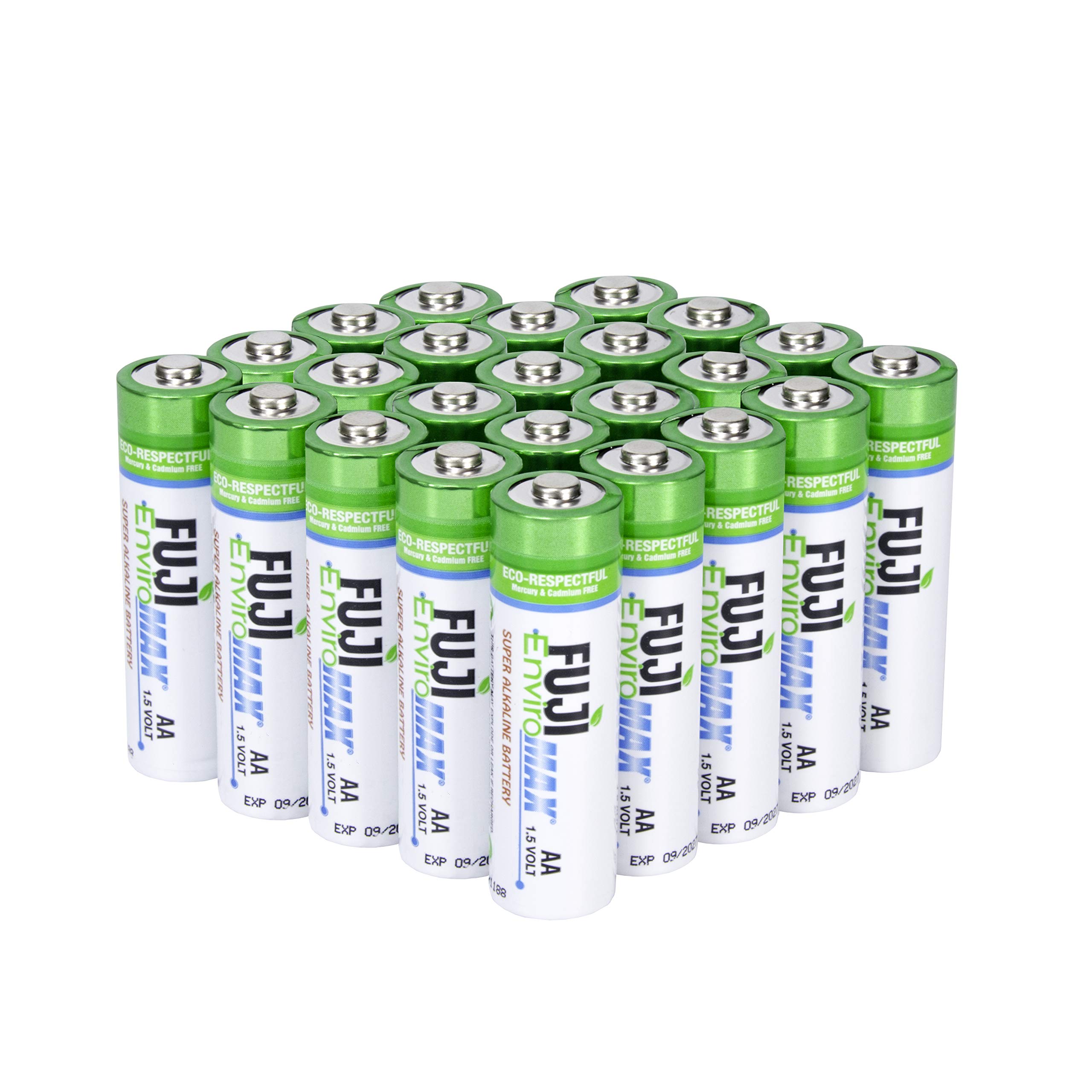 Fuji Enviromax 4300BP24 EnviroMax AA Super Alkaline Batteries (24 Pack) - Long Lasting Power for Toys, Flashlights, Remote Controls & More - White Universal Size Batteries for Household & Office Use