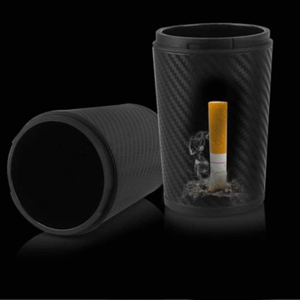 Detachable Car Ashtray with Lighter Set - Blue LED Light Indicator & Lid for Car, Home, Office & Travel | Perfect for Smokers on the Go