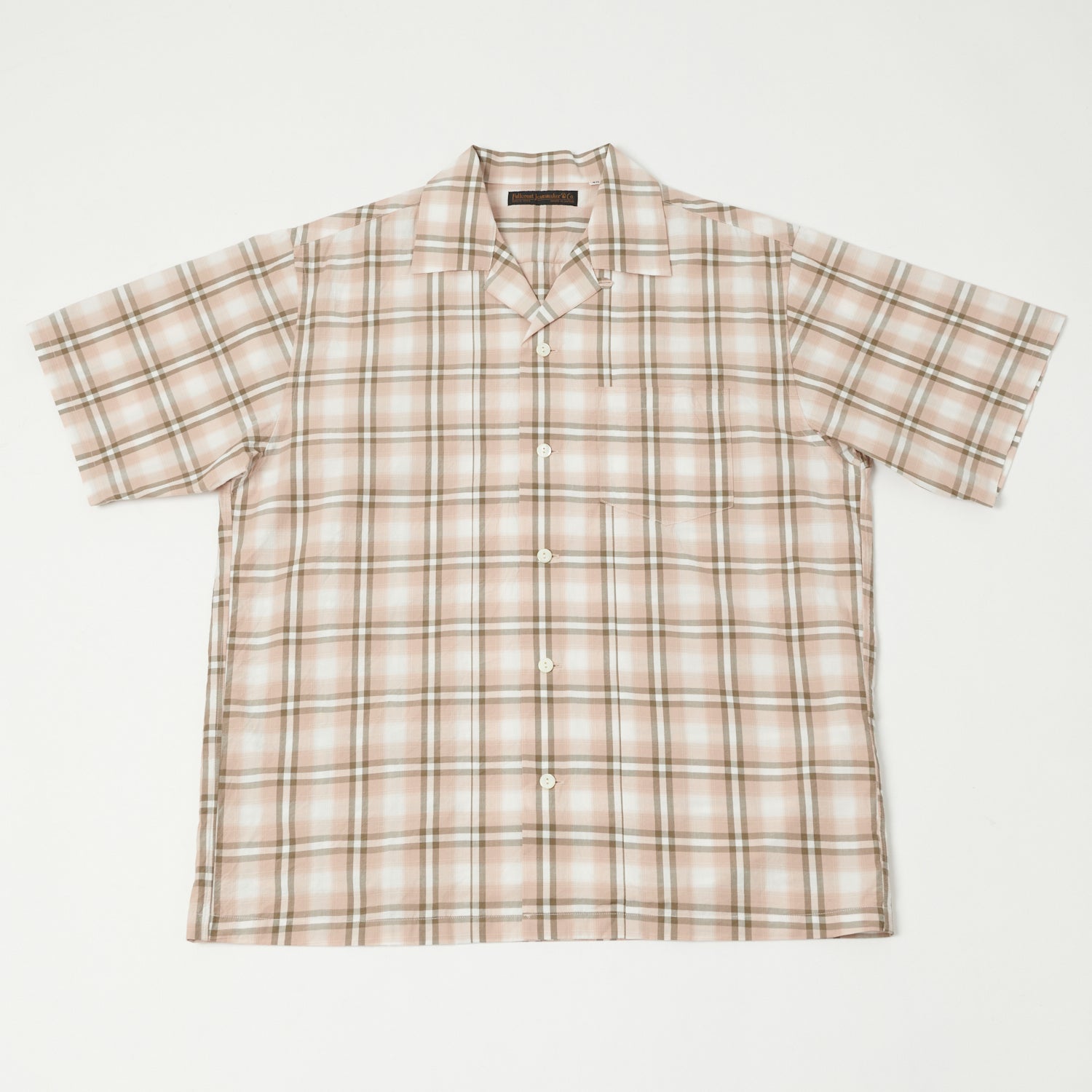 Full Count 4075 2 Broad Check Open Collar Shirt for Men - Stylish Pink Casual Button Down Shirt - Perfect for Office, Date Night & Weekend Outings