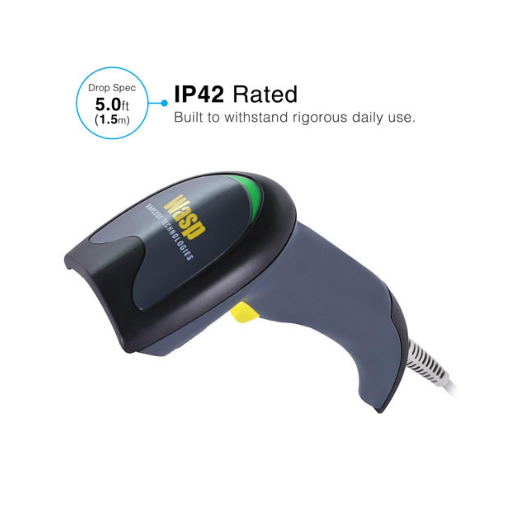 Wasp WDI4200 1D/2D USB Barcode Scanner - High-Speed Wireless Barcode Reader for Retail, Warehouse & Inventory Management | Compatible with POS Systems & Windows/Mac
