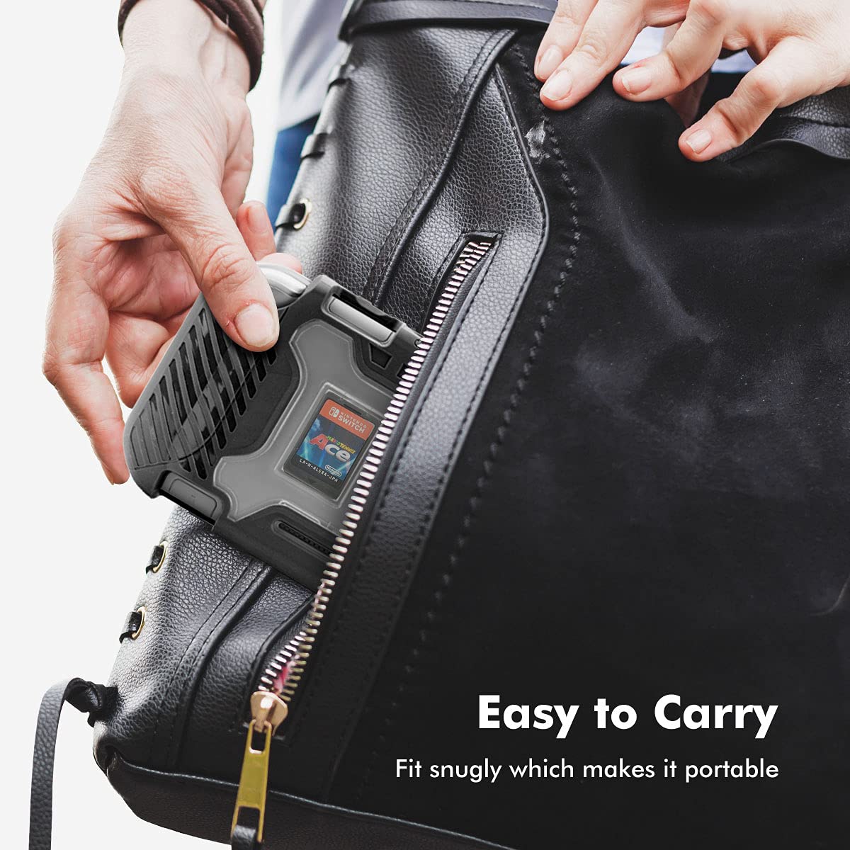 KIWIHOME Protective Hard Case for Nintendo Switch Lite 2019 - Shockproof Grip Cover with Ergonomic Handle & Game Card Storage (Black) | Perfect for Travel, Gaming Sessions & Everyday Protection