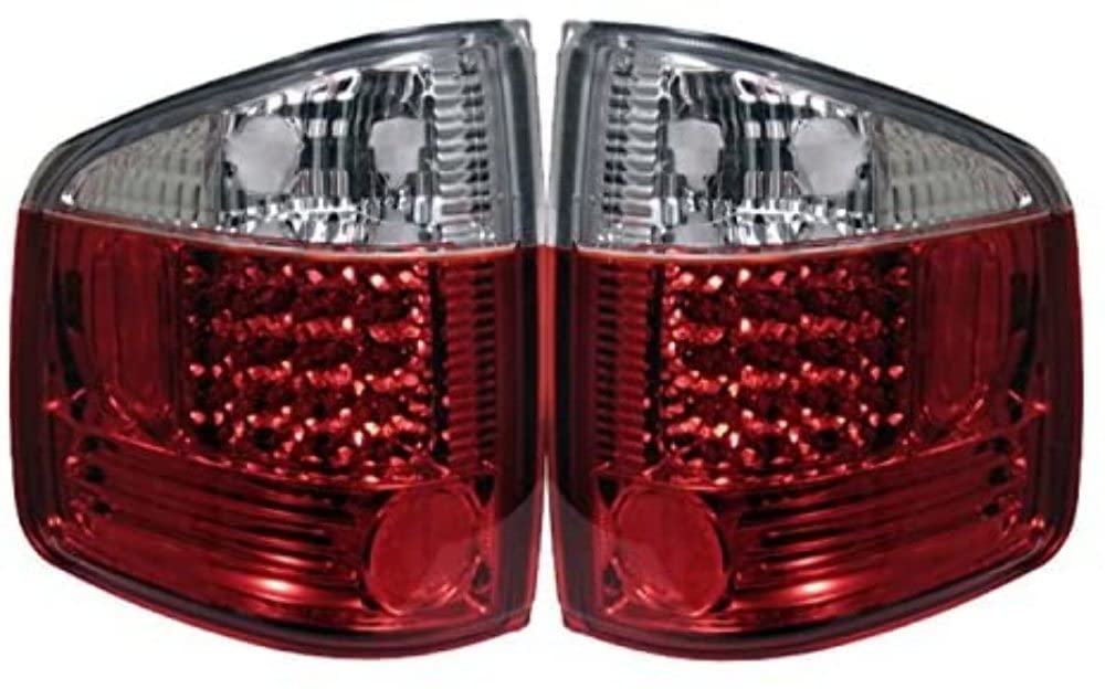 Spyder Auto 5001931 LED Tail Lights - Red/Clear Smoke Lens - Compatible with Select Car Models - Enhances Visibility & Style for Night Driving & Car Shows