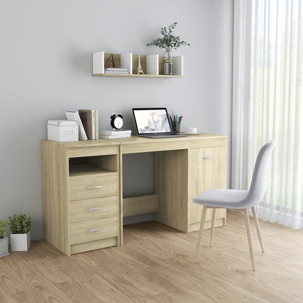 Modern Writing Computer Desk with Removable Floating Organizer - 55.1