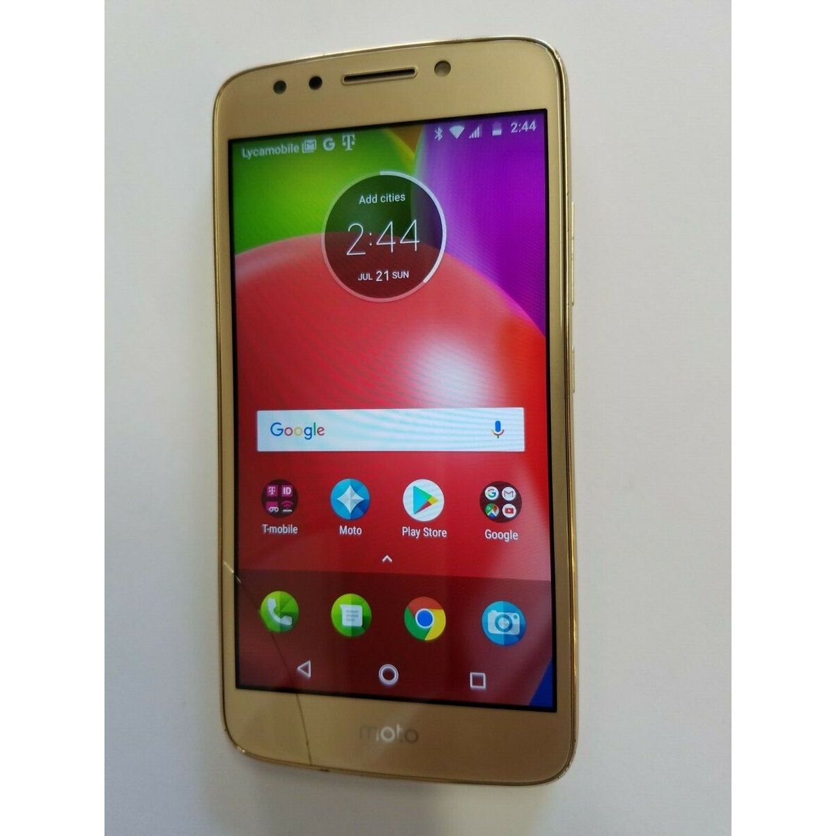 Motorola Moto E4 16GB Smartphone - Unlocked GSM, Fine Gold (MetroPCS Compatible) - Perfect for Travel, Business & Everyday Use
