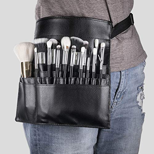 Professional Faux Leather Makeup Brush Belt Pouch - Portable Cosmetic Organizer for Brushes & Tools - Women's Travel Storage Bag - Perfect for Makeup Artists, Travel & On-the-Go Touchups