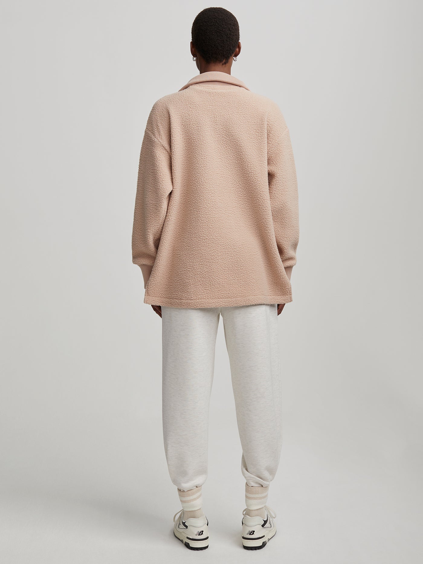 Varley Wallace Half Zip Fleece Jacket for Women - Soft Blush Tan Pullover for Outdoor Activities & Casual Wear