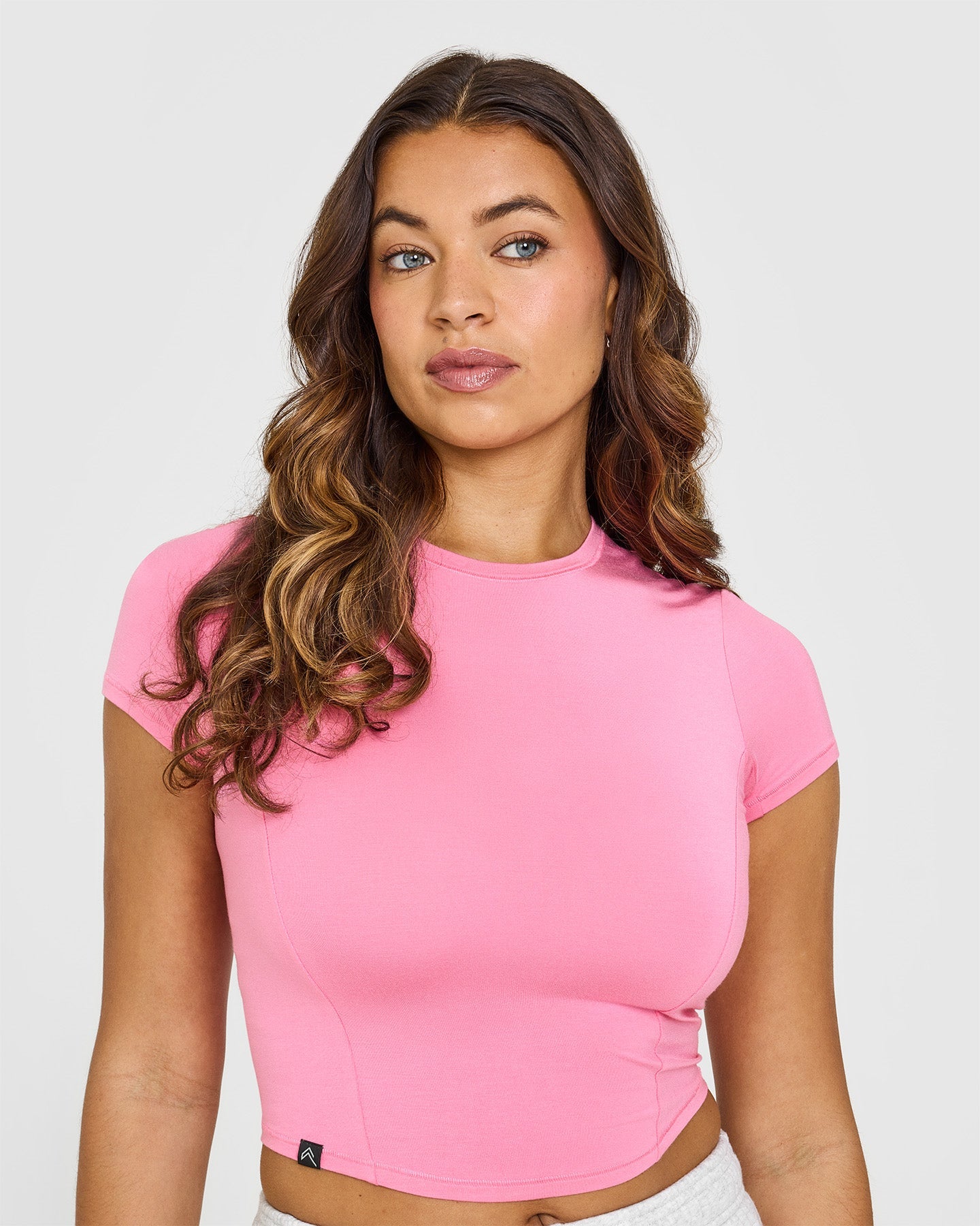 Mellow™ Soft Mid Short Sleeve T-Shirt for Women - Comfortable Cotton Blend Peony Pink Top | Perfect for Casual Wear, Summer Outfits & Everyday Comfort