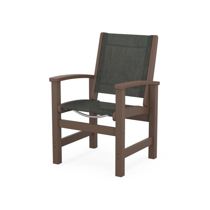 POLYWOOD Coastal Dining Chair - Weather-Resistant Outdoor Furniture, All-Weather Adirondack Chair for Patio, Deck, Garden & Poolside - Perfect for Backyard, Beach House & Waterfront Dining