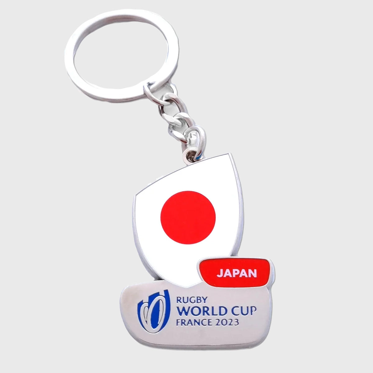 Official Rugby World Cup 2023 Japan Flag Keychain - Durable Metal Keyring with Japanese Flag Design - Perfect for Rugby Fans, Travel Souvenirs & Gift Giving