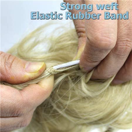 Messy Hair Bun Extension 2Pcs - Curly Fake Hair Scrunchie for Messy Buns (613 Blonde) | Perfect for Weddings, Cosplay & Everyday Hairstyles